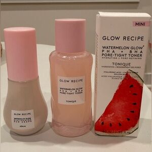 GLOW RECIPE Watermelon Glow Niacinamide Dew Drops Serum & Glow PHA + BHA Toner